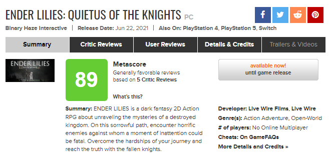 FireShot Capture 2736 - ENDER LILIES_ Quietus of the Knights for PC Reviews - Metacritic_ - www.metacritic.com.png