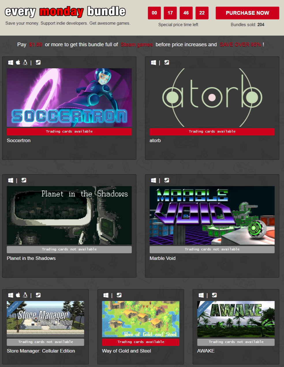 IndieGala Every Monday Bundle of Steam games.png