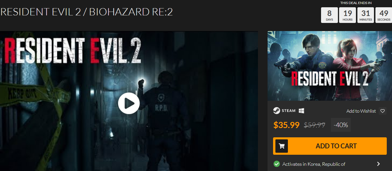 Screenshot_2019-07-22 RESIDENT EVIL 2 BIOHAZARD RE 2 PC Steam Game Fanatical.png