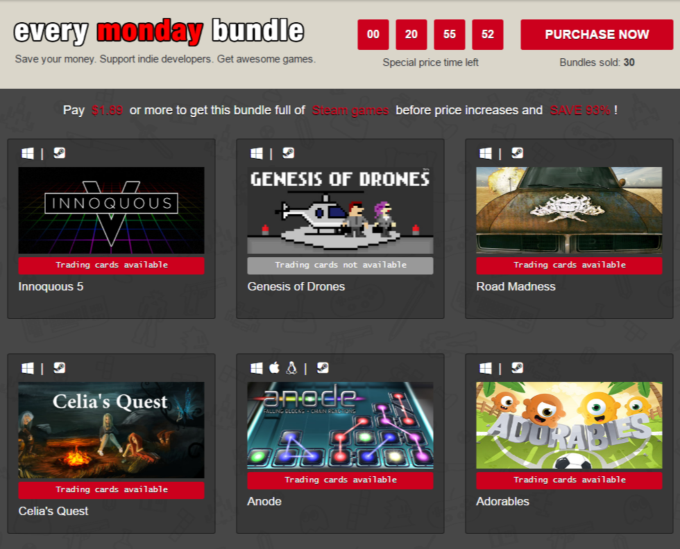 IndieGala Every Monday Bundle of Steam games.png