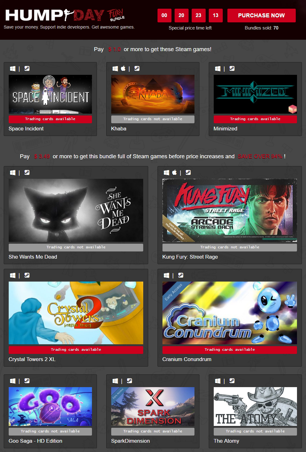 Indiegala Hump Day Fury Bundle of Steam games.png