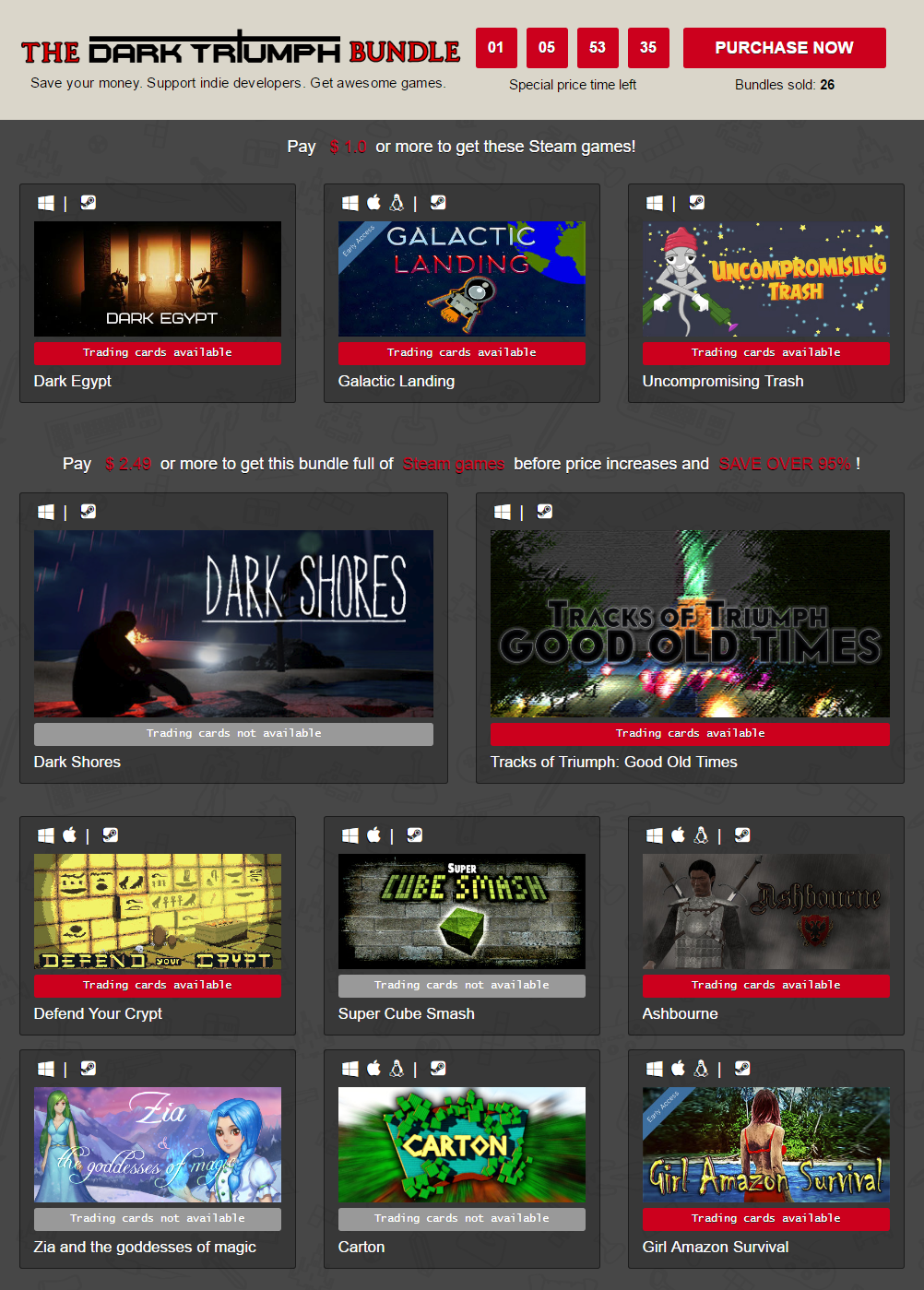 Indiegala The Dark Triumph Bundle of Steam games.png