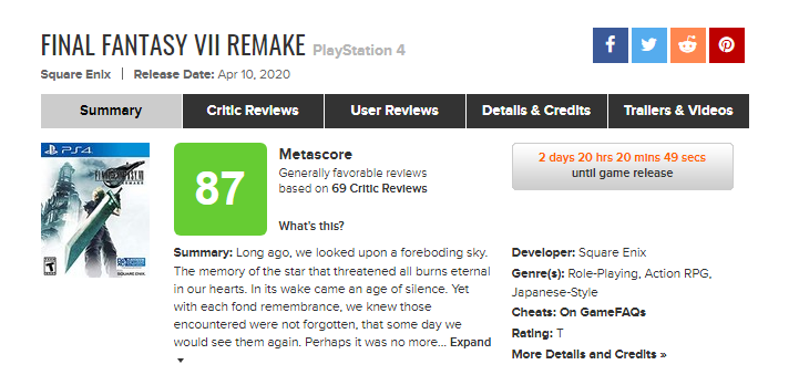 FireShot Capture 285 - Final Fantasy VII Remake for PlayStation 4 Reviews - Metacritic_ - www.metacritic.com.png