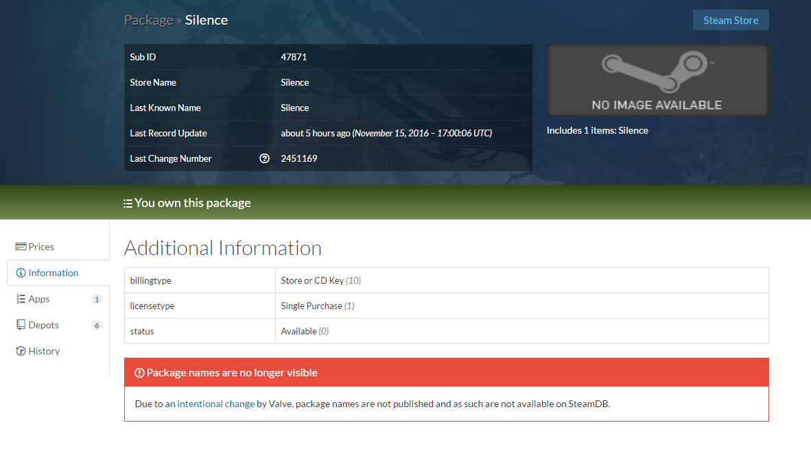 Silence · SubID  47871 · Steam Database.png
