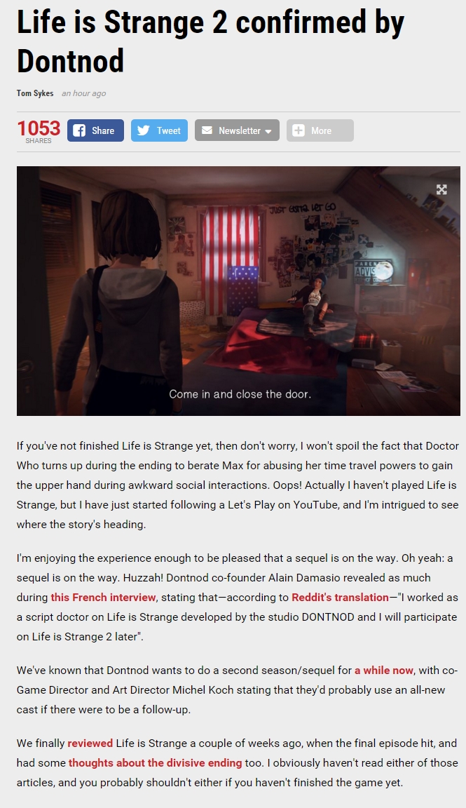'Life is Strange 2 confirmed by Dontnod - PC Gamer' - www_pcgamer_com_life-is-strange-2-confirmed-by-dontnod_ - 253.jpg : [잘못된 정보]라이프 이즈 스트레인지2 개발 확인